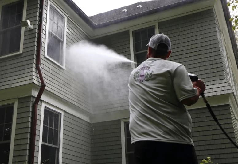 Commercial pressure washing service by Tallmadge Power Washing at Tallmadge business