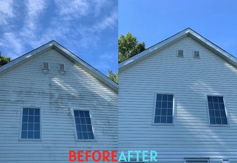 Tallmadge Power Washing professional performing house washing service in Tallmadge